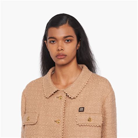 miu miu brown jacket|Camel Brown Single.